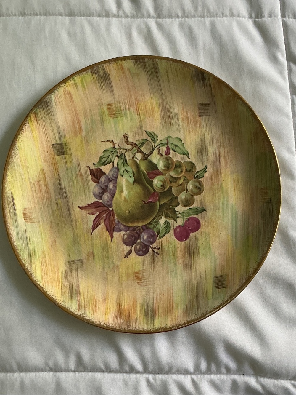Royal Tudor Ware - Vintage Decorative Fruit Motif 9 3/4”, Hand Painted Plate